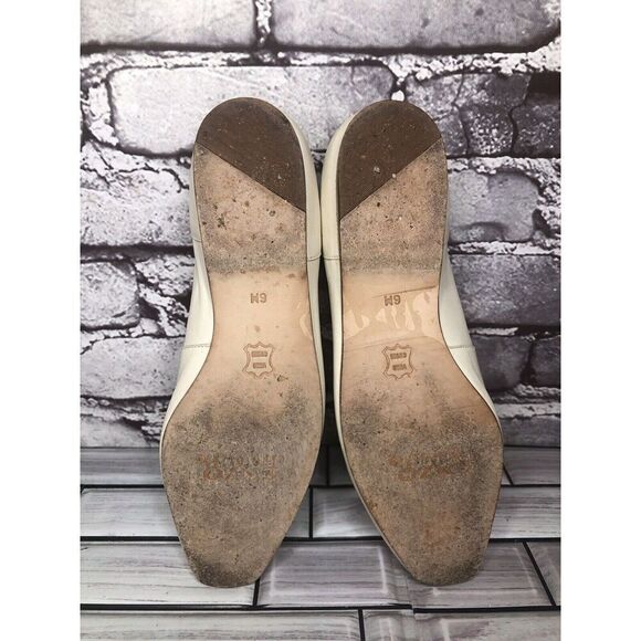Enzo Angiolini Liberty Ivory Cream Leather Square Toe Loafers Flats Women Sz 6M - Picture 13 of 16